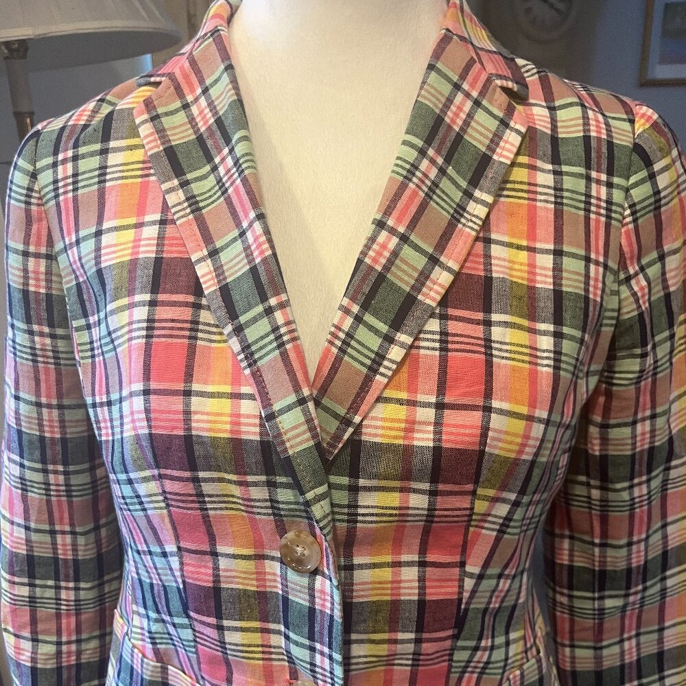 Talbots Madras Blazer